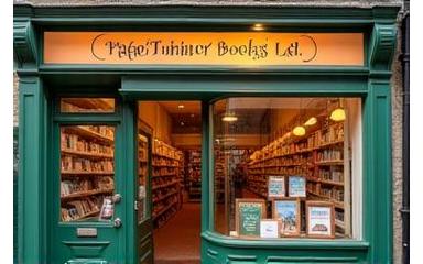 The welcoming storefront of PageTurner Books Ltd in Bristol